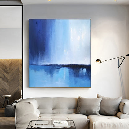 Navis - Navy Blue Acrylic Ocean Painting on Canvas