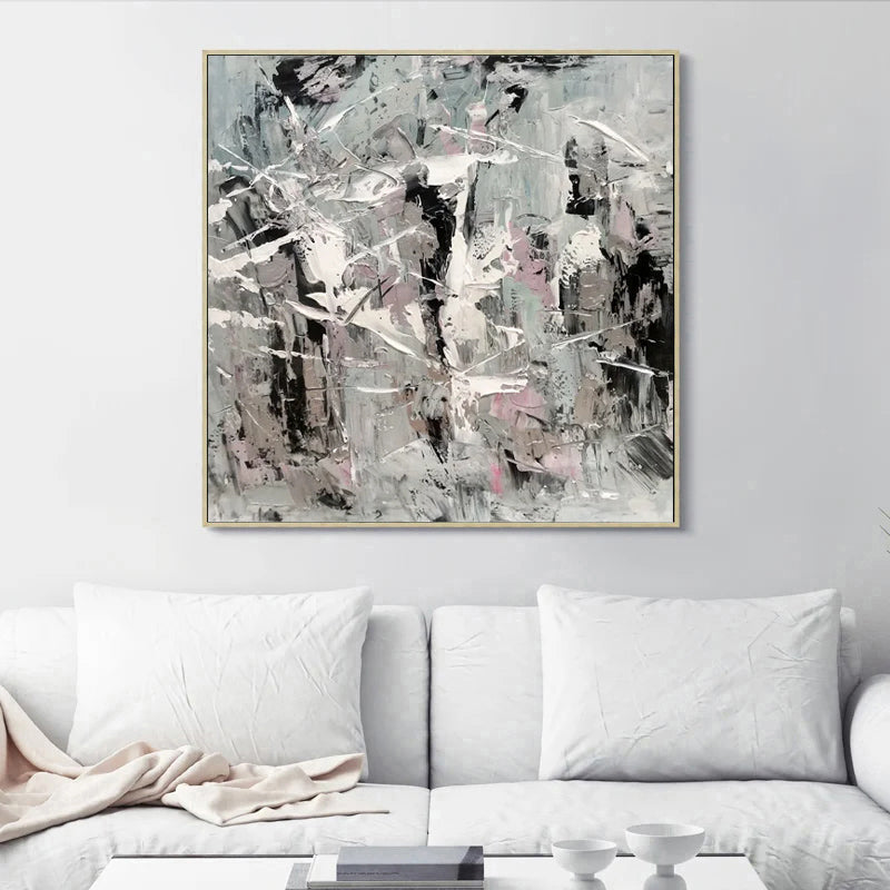 Shades of Silence - Black White Grey Painting