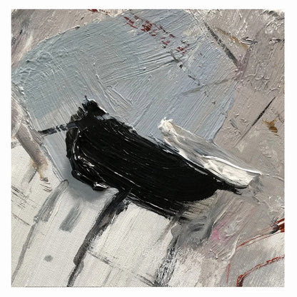 Ultra-modern - Modern Abstract Black and White Painting on Canvas