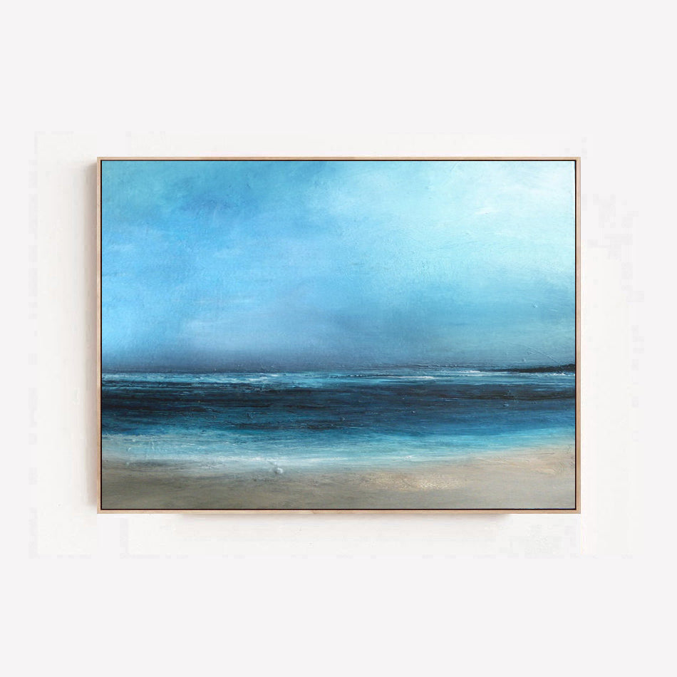 Mirage - Large Blue Ocean Painting on Canvas N o H o