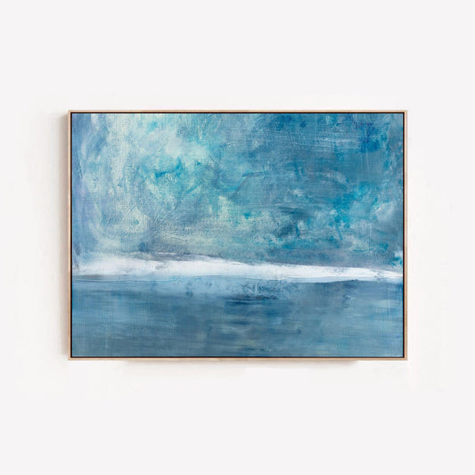 Gracious - Extra Large Blue Abstract Painting on Canvas