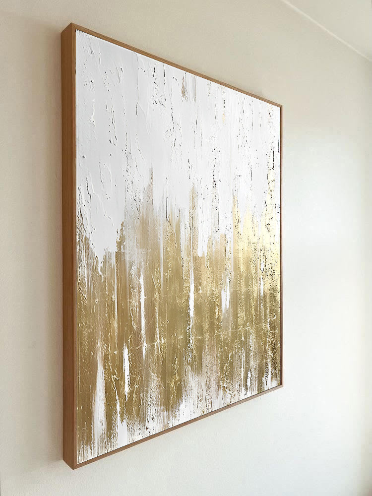 Lux - White Gold Wall Art Painting on Canvas N o H o