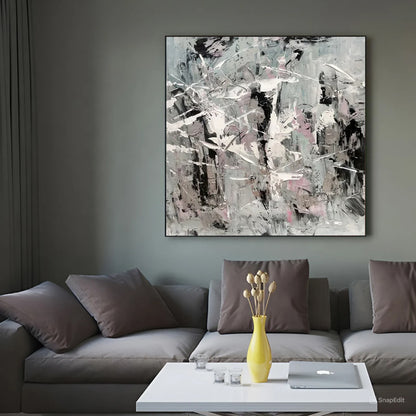 Shades of Silence - Black White Grey Painting