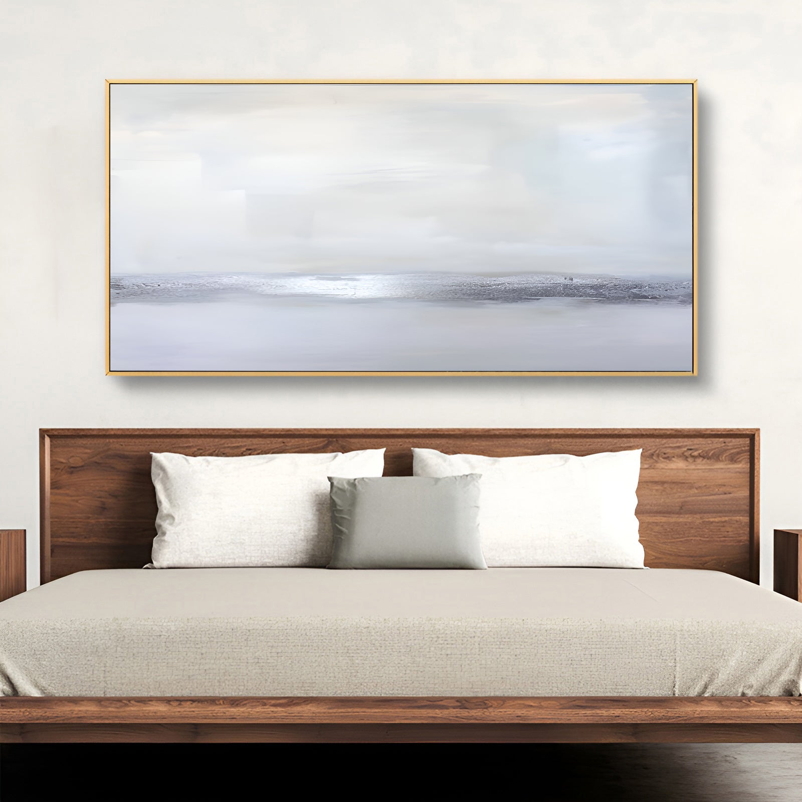 Glam - Large Silver wall Art Oil Painting on Canvas - Premium Silver Wall Art from N o H o - Just €200.90! Shop now at Noho Art