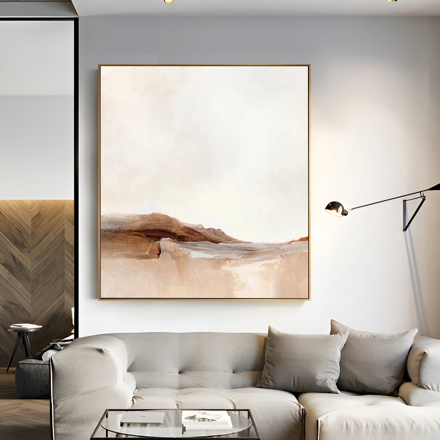 Sand - Abstract Minimalist Landscape Painting on Canvas