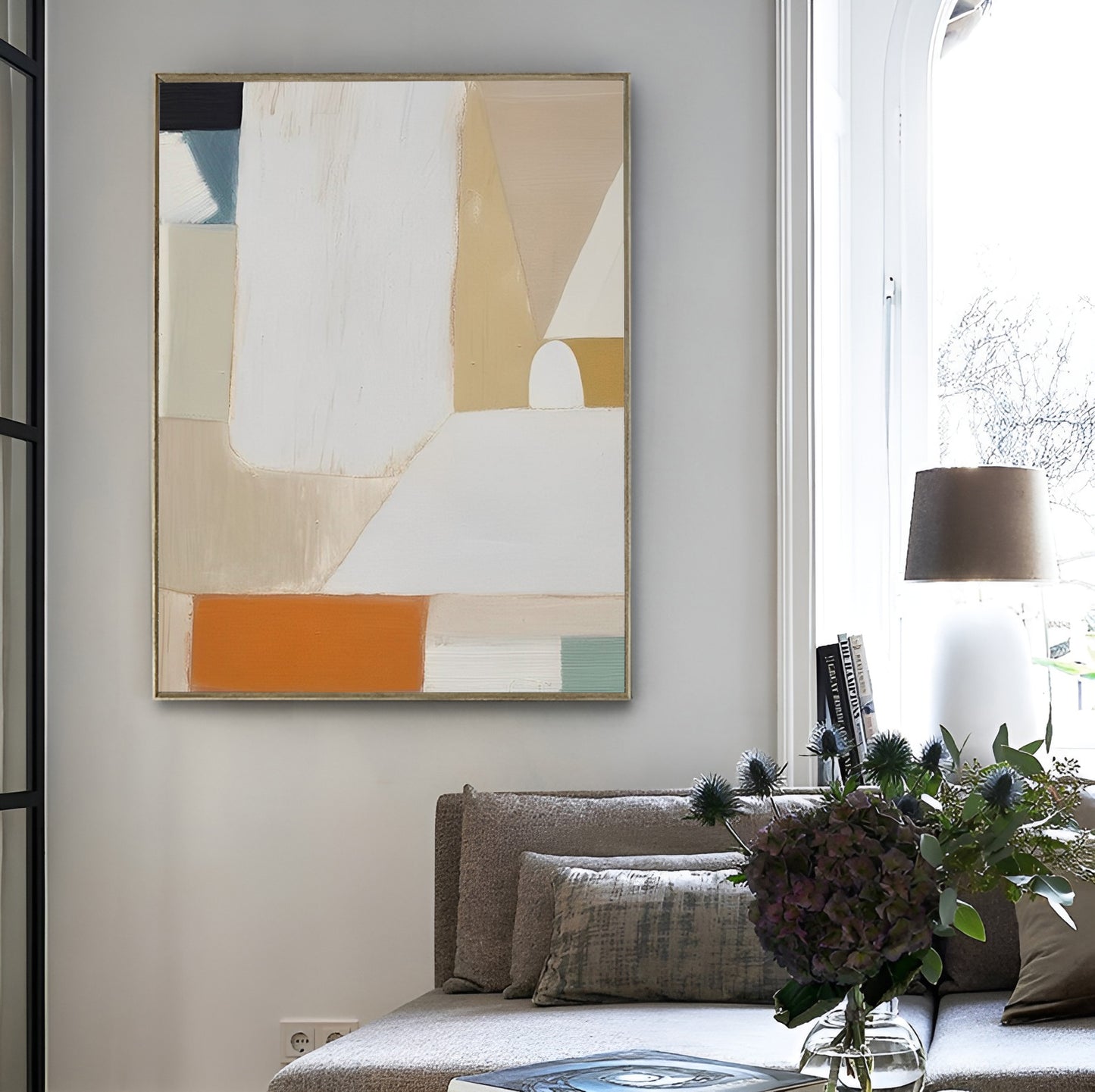 Nordica - Colorful Geometric Abstract Painting on Canvas