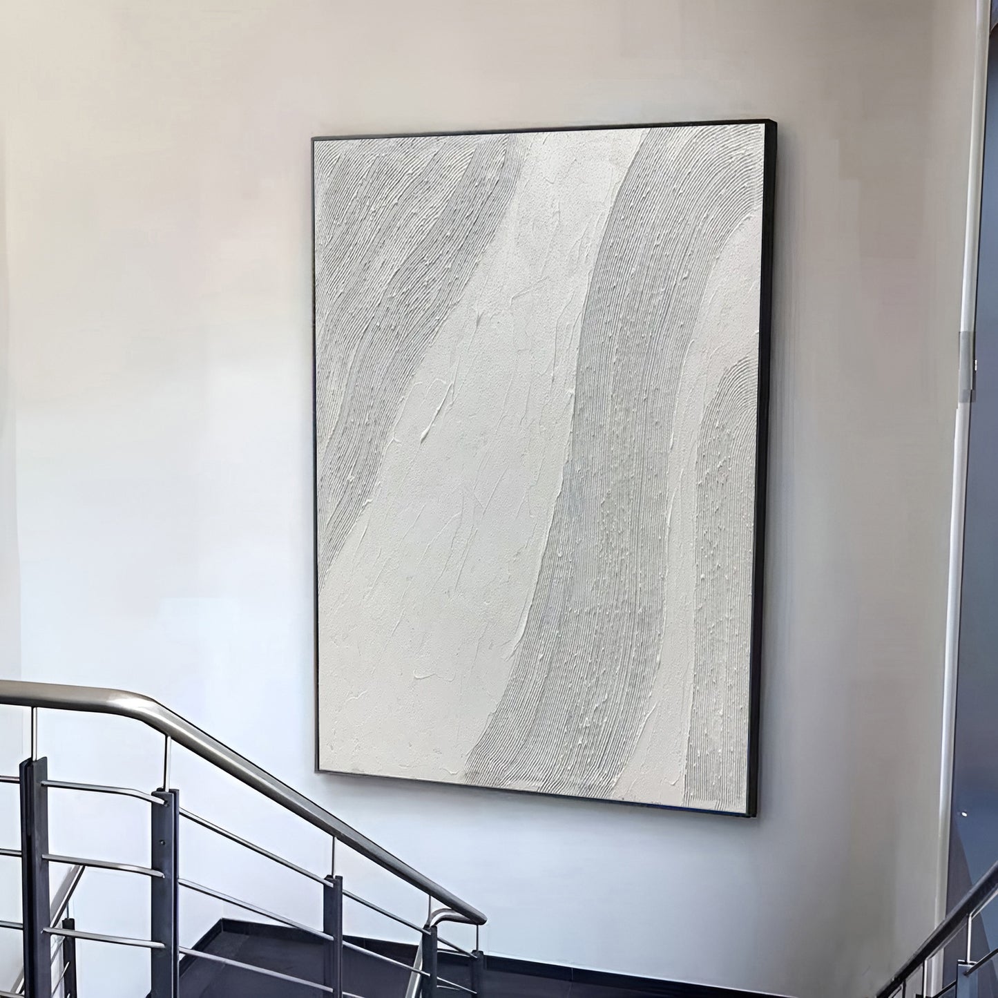 White on White Painting, Large Textured Art Canvas | Noho Art Gallery