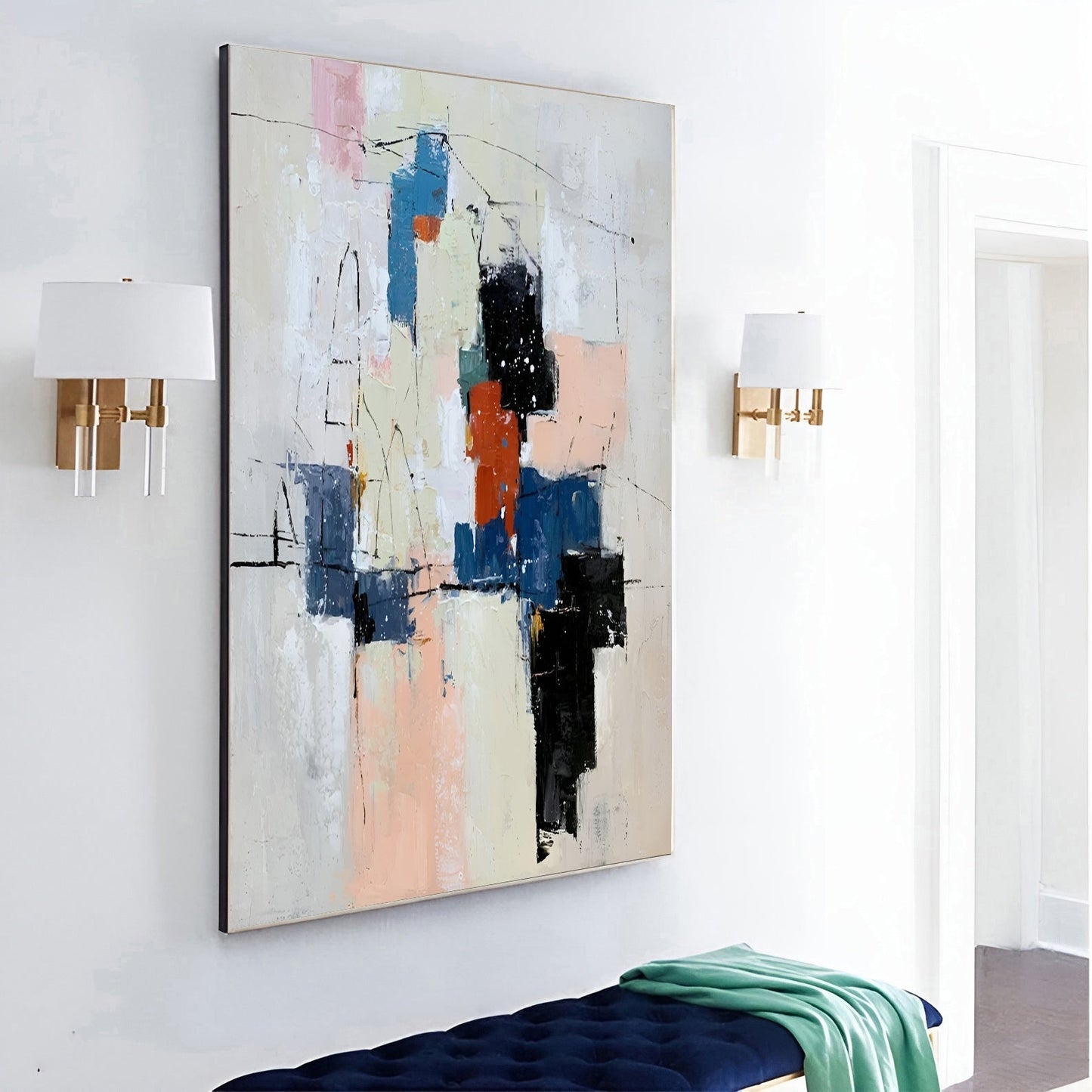 Discover This Stunning Colorful Abstract Large Painting For Living Room