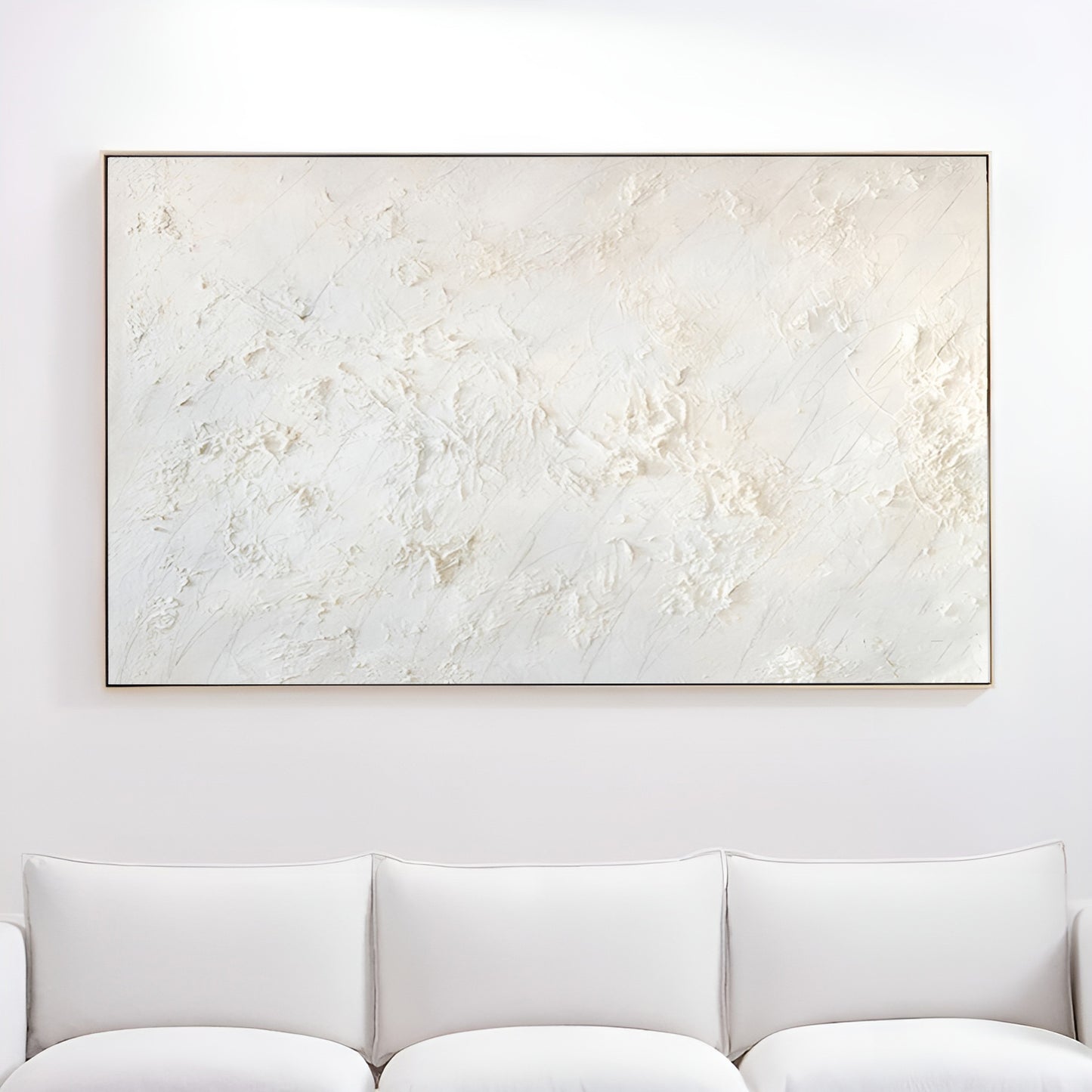 Blanche - Large White textured Painting