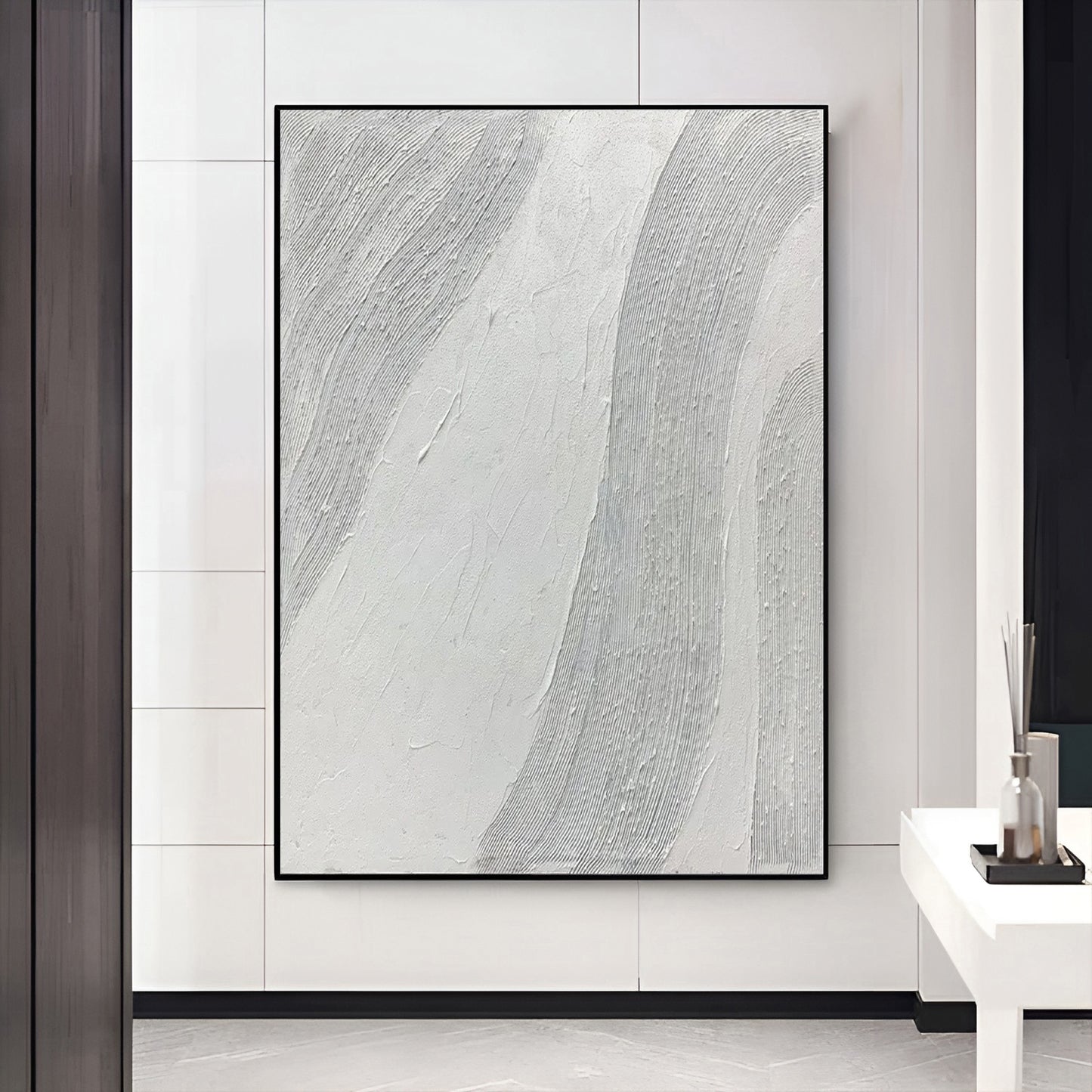 White on White Painting, Large Textured Art Canvas | Noho Art Gallery