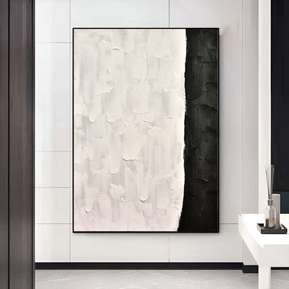 Flow - Modern Black and White Wall Art Painting on Canvas