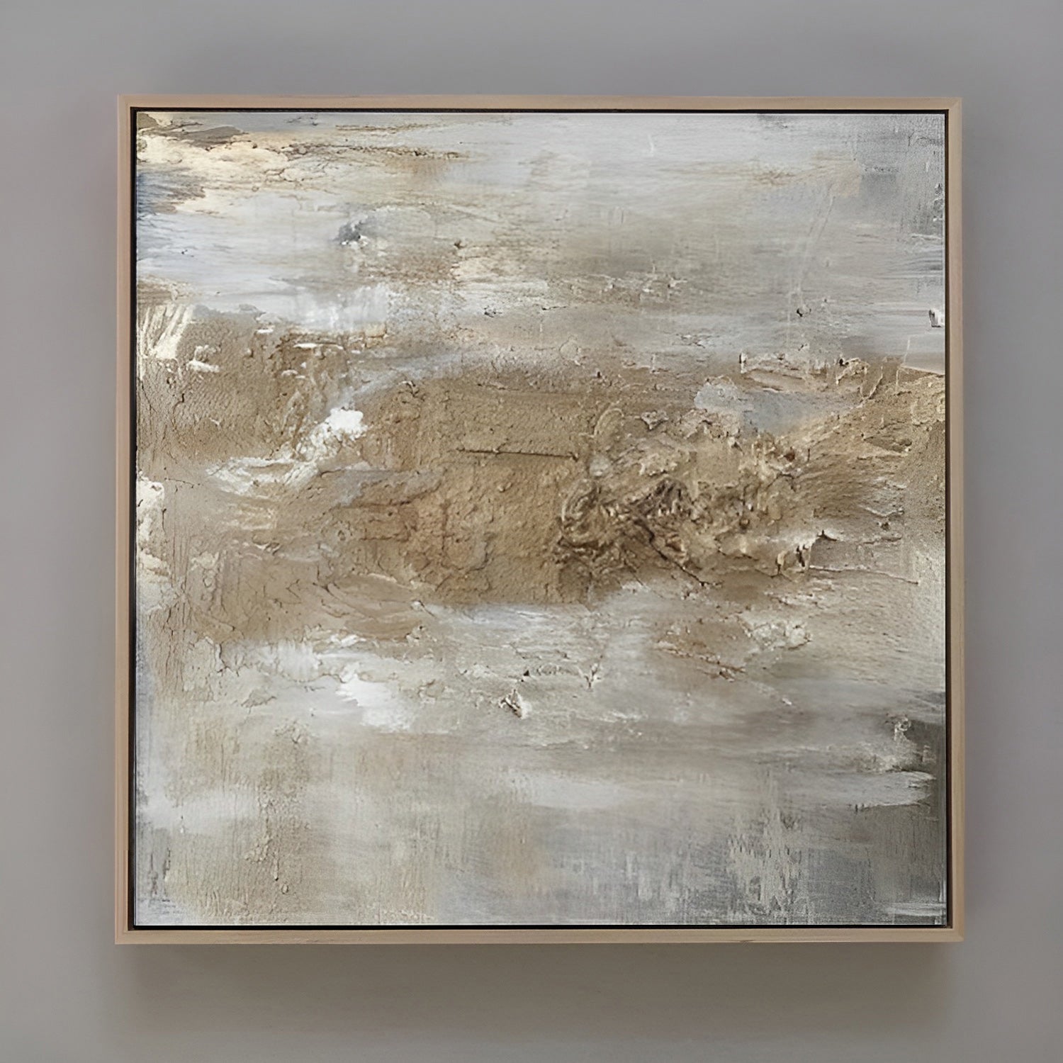 Pure - Textured Brown Abstract Art Painting