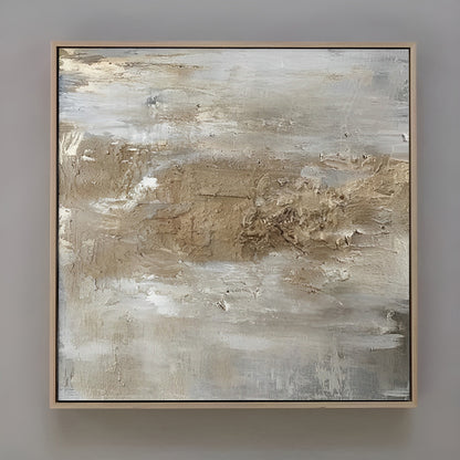 Pure - Textured Brown Abstract Art Painting