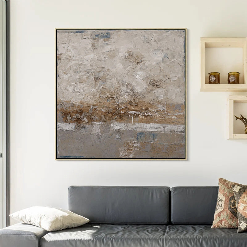 textured painting for home, dark brown wall art painting for sale, Noho Art Gallery