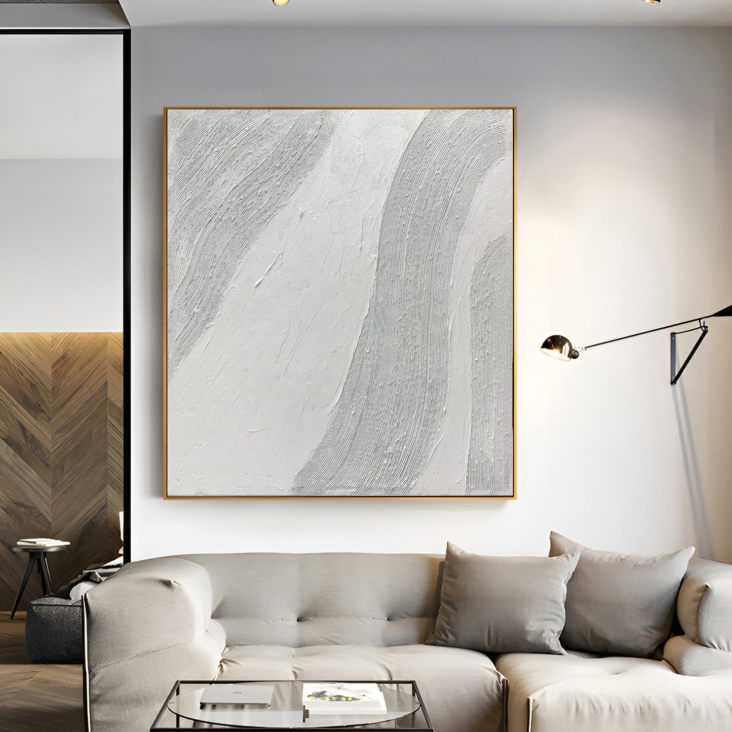 White on White Painting, Large Textured Art Canvas | Noho Art Gallery