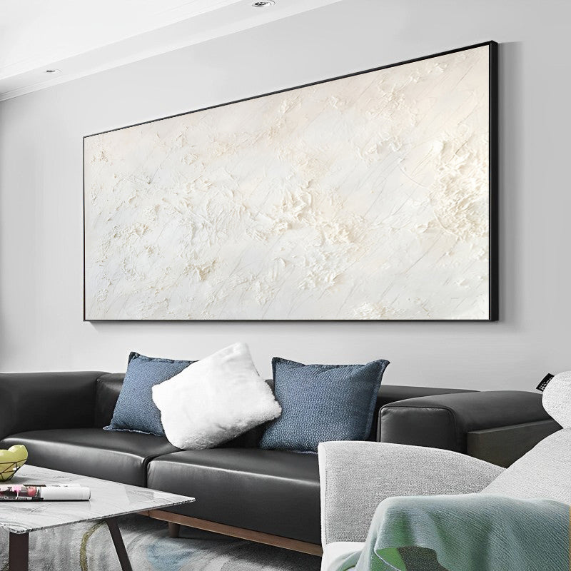 Blanche - Large White textured Painting