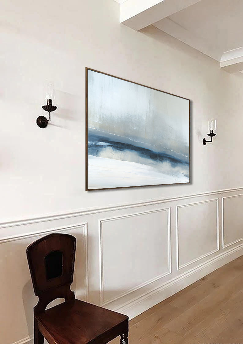 Horizon - Light Blue Wall Art Acrylic Painting