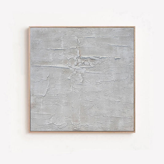 Dimensional - Neutral Minimal 3D Textured Painting on Canvas