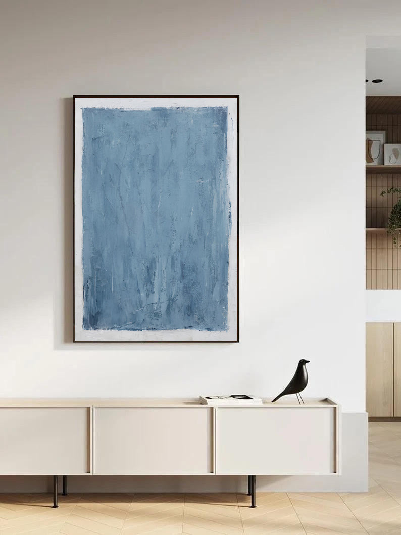 Blue Croquis - Extra Large Monochrome Blue Painting