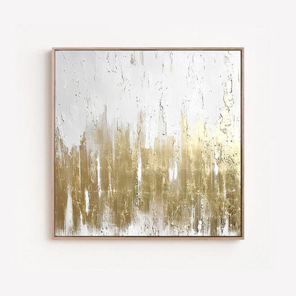 Lux - White Gold Wall Art Painting on Canvas N o H o