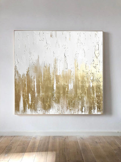 Lux - White Gold Wall Art Painting on Canvas N o H o