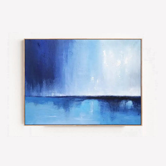 Navis - Navy Blue Acrylic Ocean Painting on Canvas