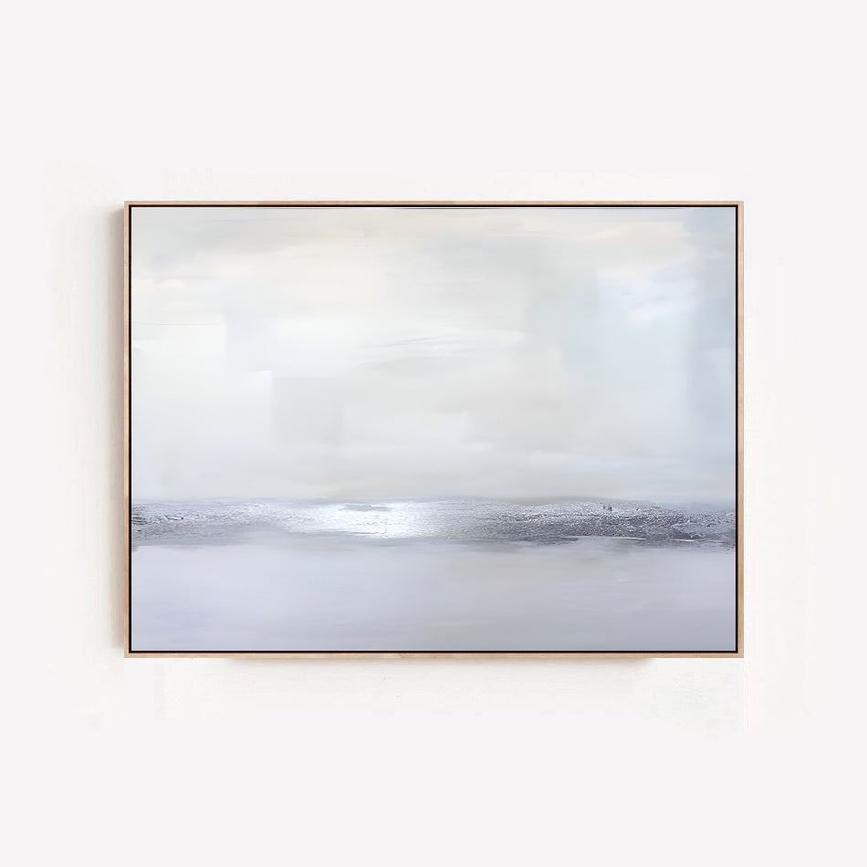 Glam - Large Silver wall Art Oil Painting on Canvas - Premium Silver Wall Art from N o H o - Just €200.90! Shop now at Noho Art