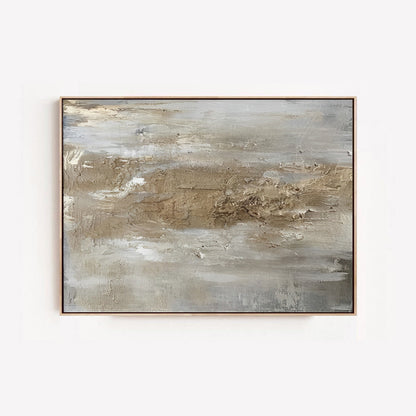 Pure - Textured Brown Abstract Art Painting