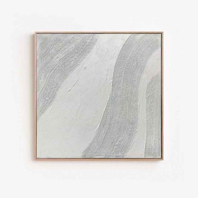 White on White Painting, Large Textured Art Canvas | Noho Art Gallery