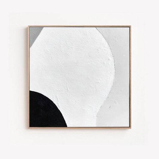 Siouete - Grey Wall Art Minimal Painting on Canvas N o H o
