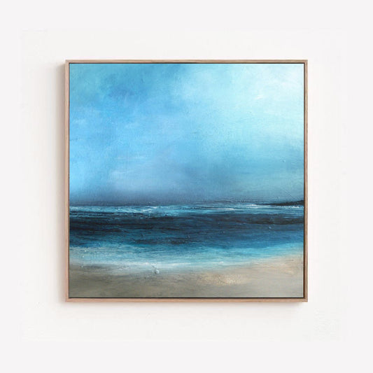 Mirage - Large Blue Ocean Painting on Canvas N o H o