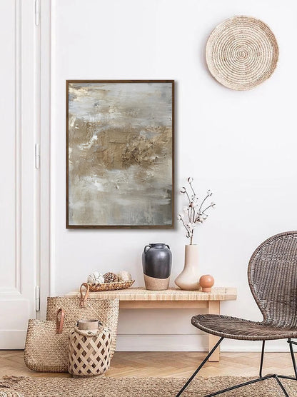 Pure - Textured Brown Abstract Art Painting