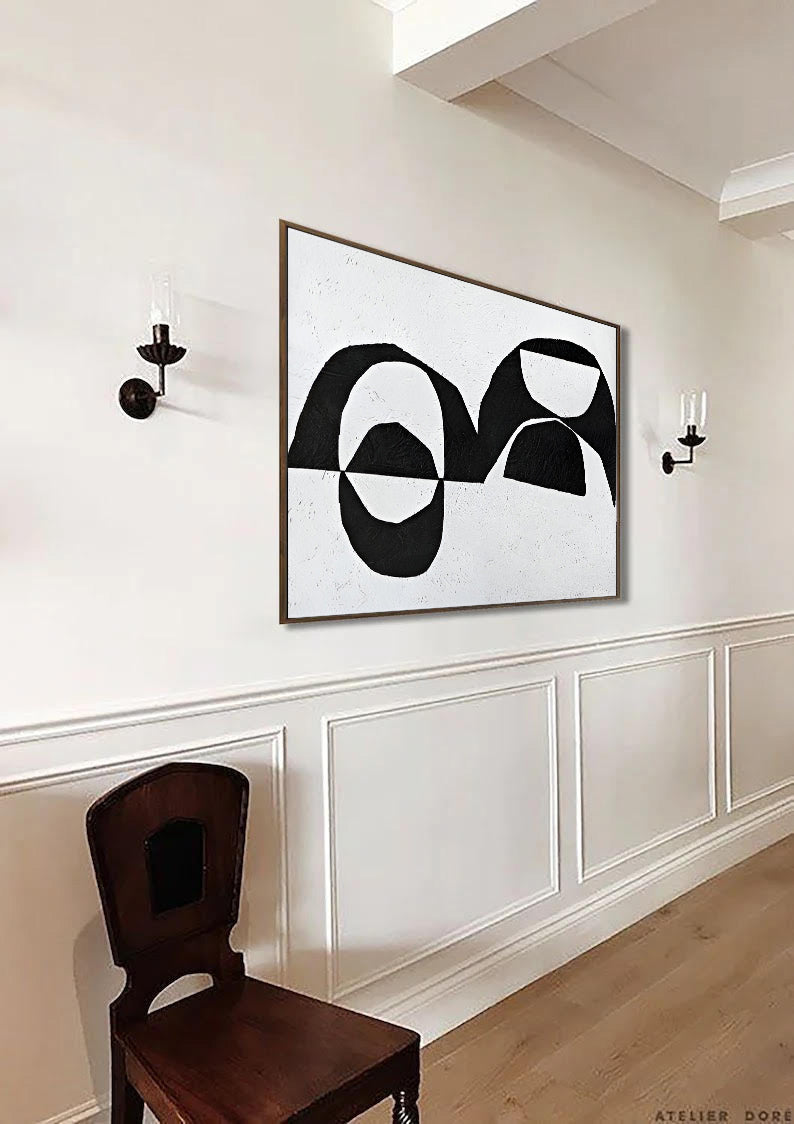 Black and White Abstract Painting | Modern Painting | Noho Art Gallery