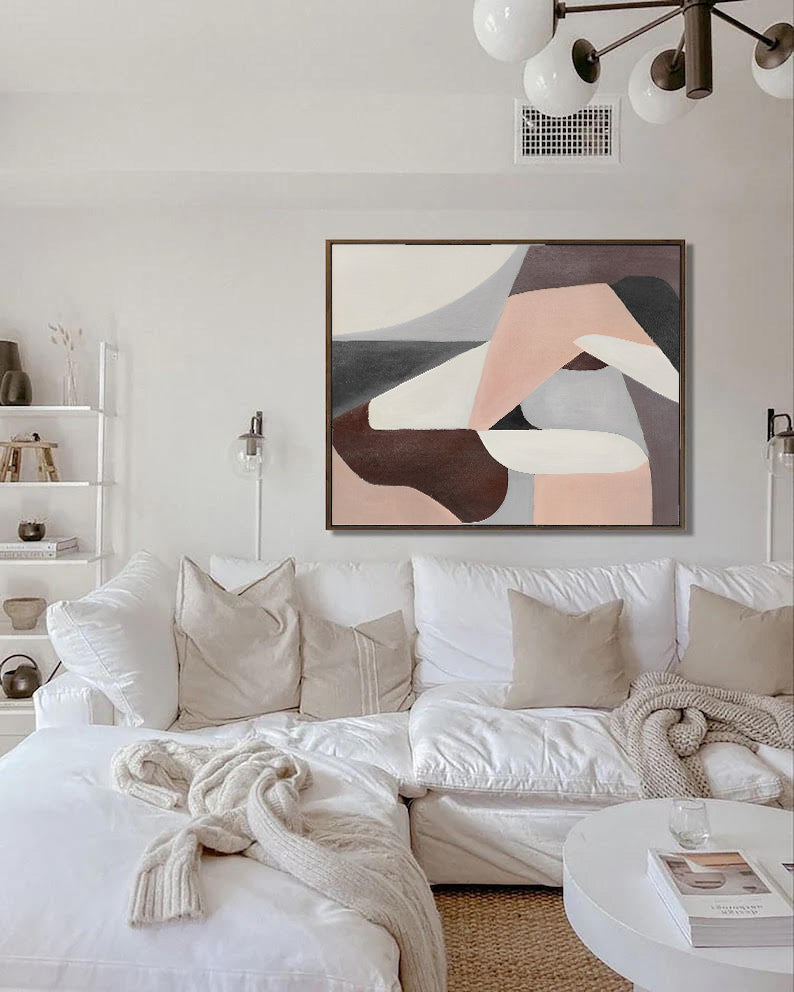 NEW - Figurative - Abstract Geometric Painting on Canvas - 20% OFF N o H o