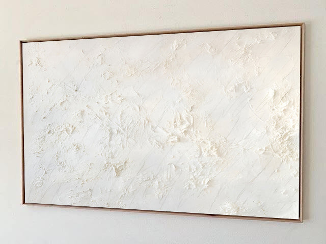 Blanche - Large White textured Painting