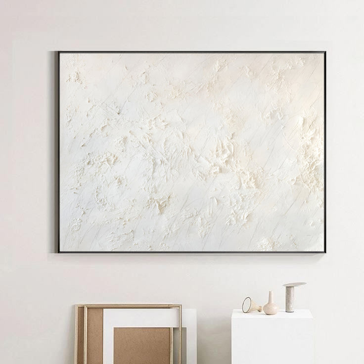 Blanche - Large White textured Painting