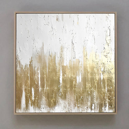 Lux - White Gold Wall Art Painting on Canvas N o H o