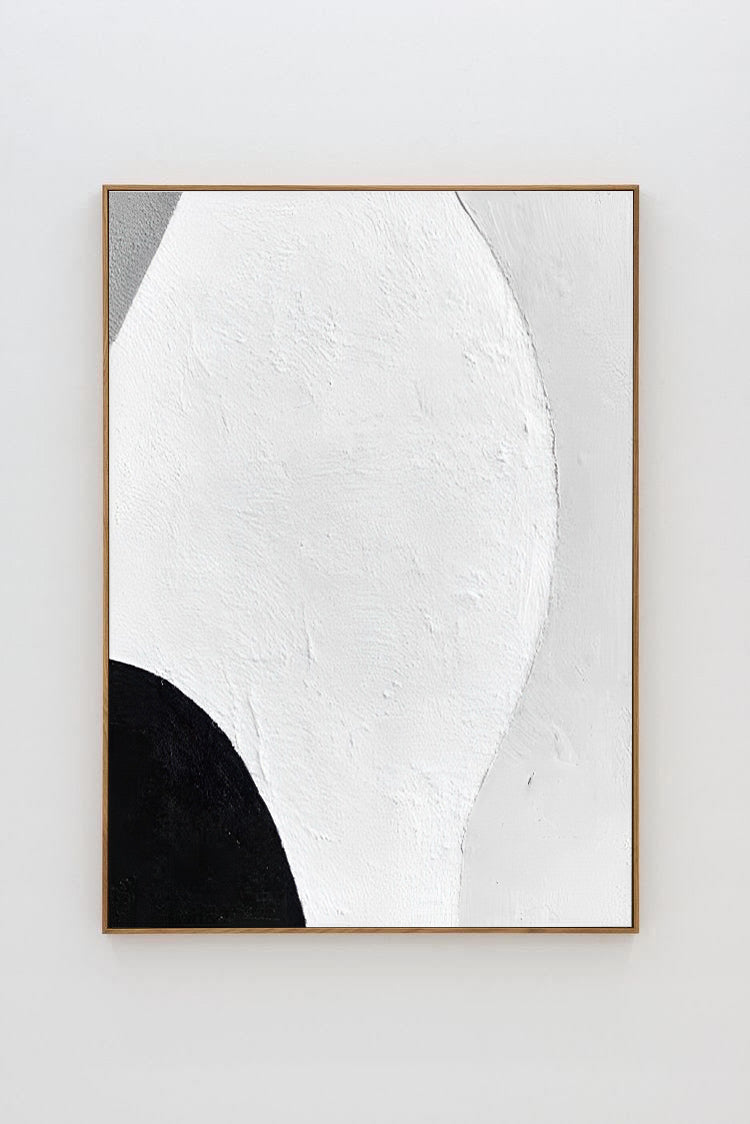 Siouete - Grey Wall Art Minimal Painting on Canvas N o H o