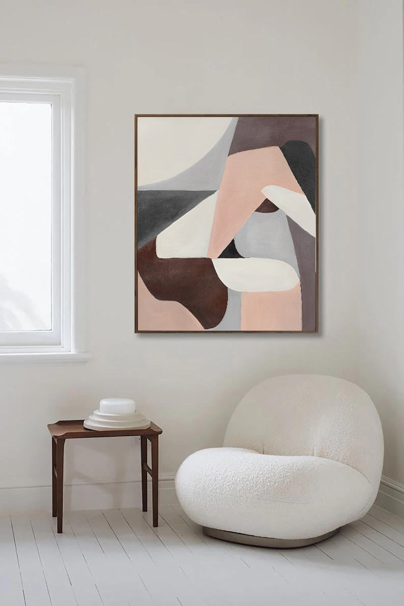 NEW - Figurative - Abstract Geometric Painting on Canvas - 20% OFF N o H o