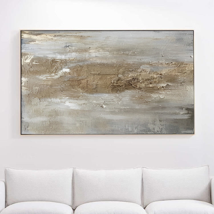 Pure - Textured Brown Abstract Art Painting