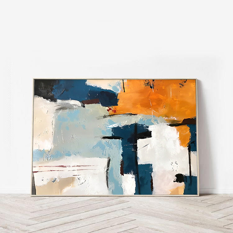Orange Wall Art Abstract Painting