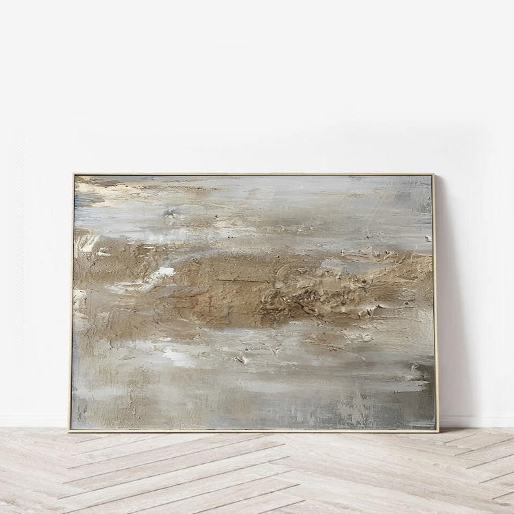 Pure - Textured Brown Abstract Art Painting