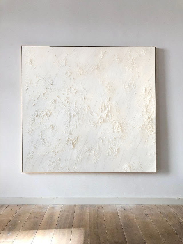 Blanche - Large White textured Painting