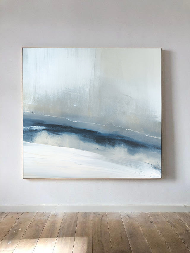 Horizon - Light Blue Wall Art Acrylic Painting