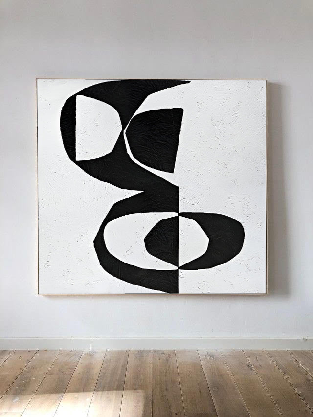 Black and White Abstract Painting | Modern Painting | Noho Art Gallery