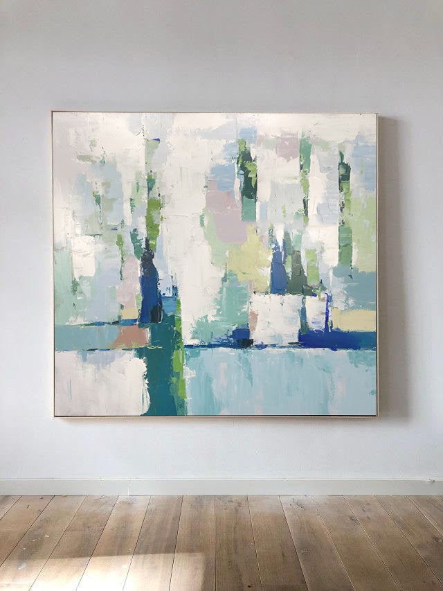 Blue and Green Painting, Blue and Green Wall Art | Noho Art Gallery