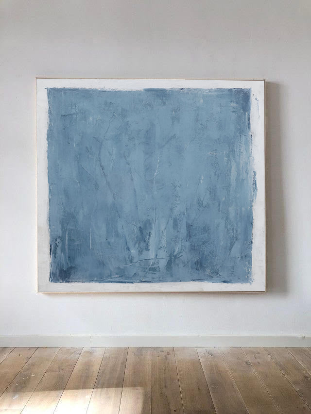 Blue Croquis - Extra Large Monochrome Blue Painting