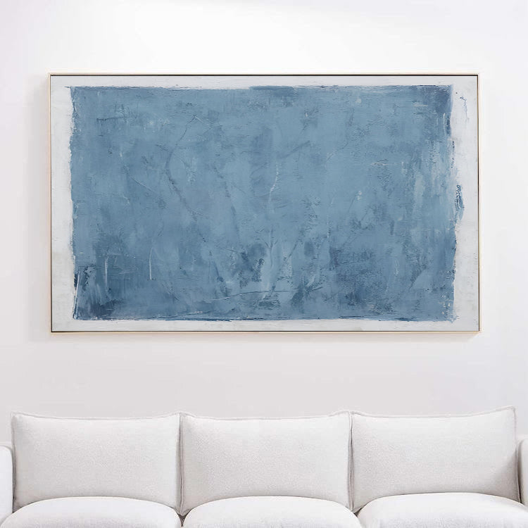 Blue Croquis - Extra Large Monochrome Blue Painting