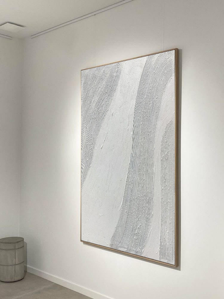 White on White Painting, Large Textured Art Canvas | Noho Art Gallery