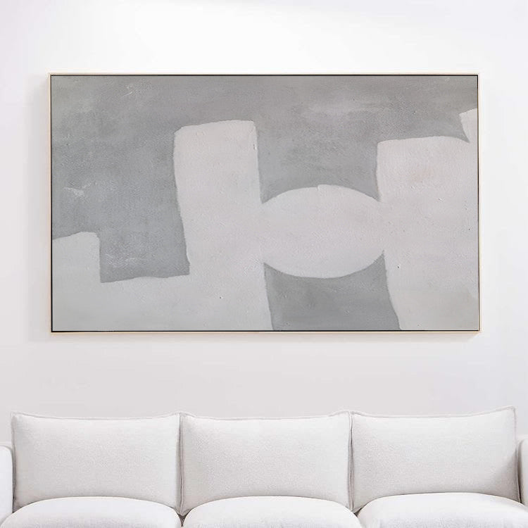 Grey Abstract Art Painting Canvas | Gray Wall art | Noho Art Gallery